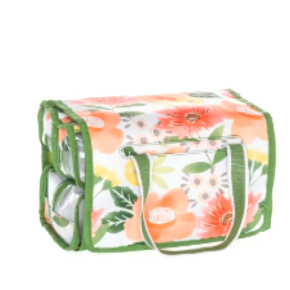Thirty-One Morning Floral- Roll Call Organizer with Green Trim